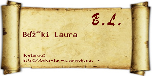 Büki Laura névjegykártya